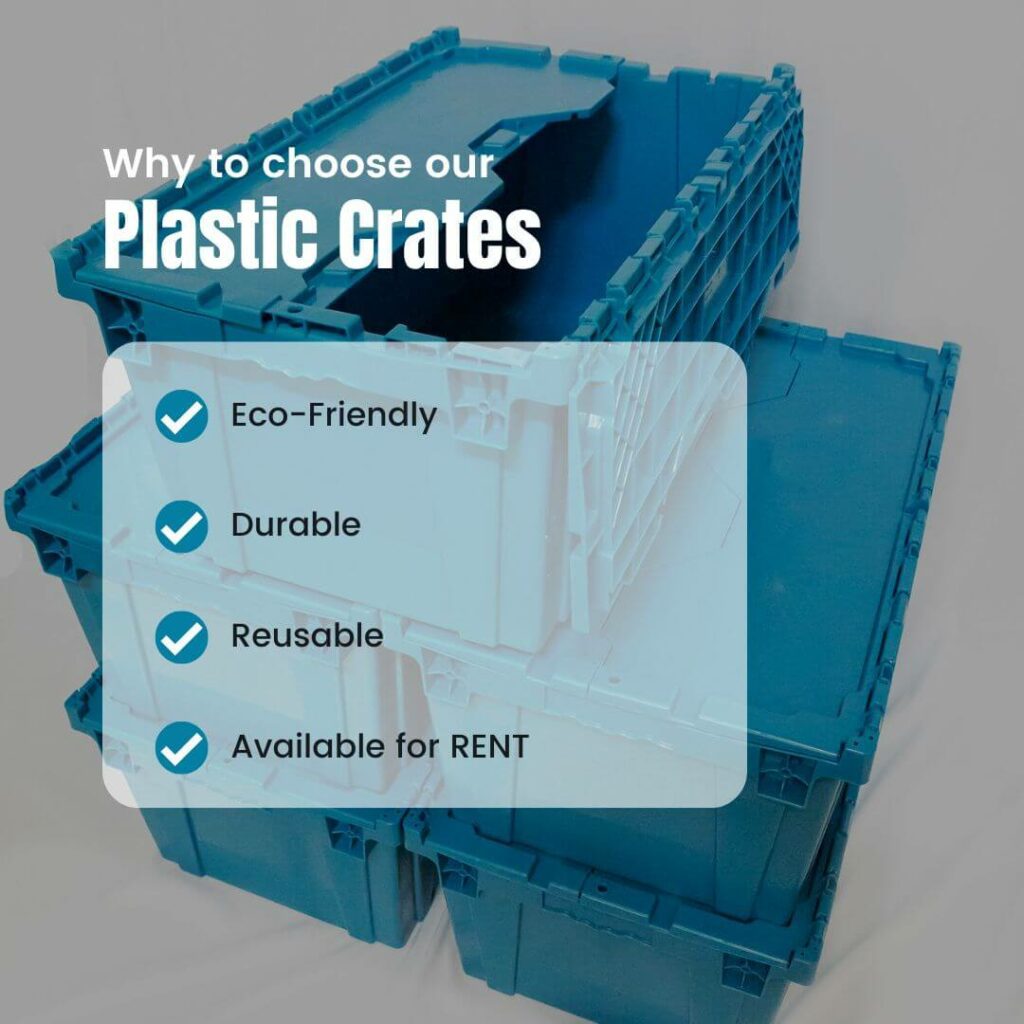 Re-usable plastic moving crates